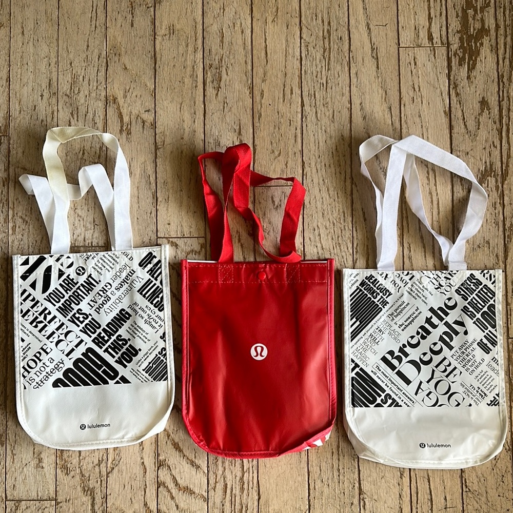 Lululemon Tote Bags Set - Red and Black/White